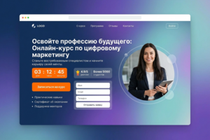 Разработка landing page для запуска онлайн-курса