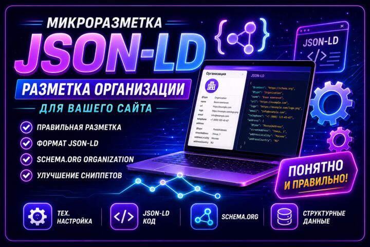 Микроразметка для вашего сайта в формате JSON-LD. Разметка организации