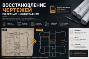 Восстановление чертежей по сканам и фотографиям
