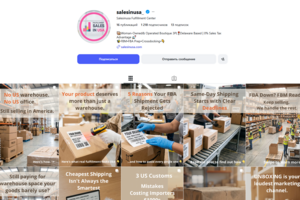 Ведение социальных сетей логистической компании Salesinusa (США)