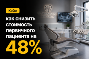 Кейс: как снизить стоимость первичного пациента на 48% для сети стоматологических клиник