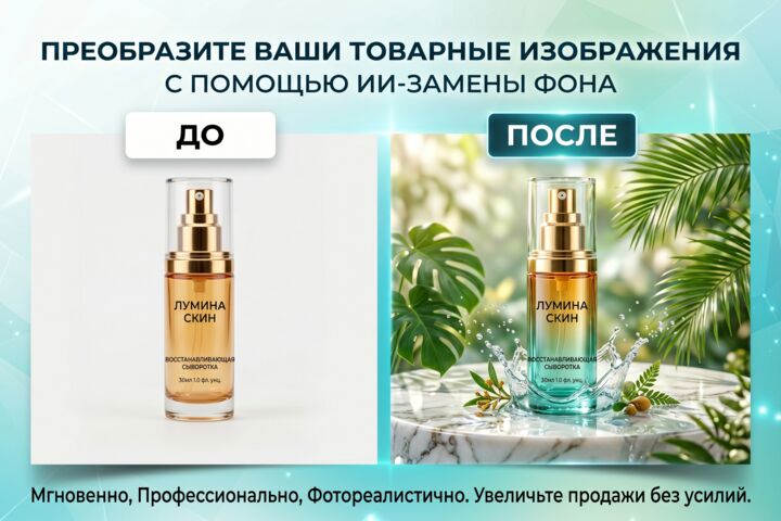Уникальный ИИ-фон для карточек товаров и маркетплейсов