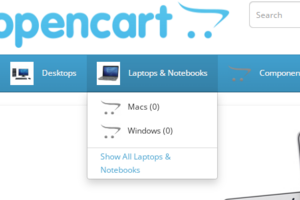 Модуль картинок категорий в основное меню opencart
