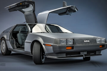 3D-модель DeLorean DMC-12 (высокодетализированный классический автомобиль с проработкой кузова, интерьера, двигателя и шасси) для игр и визуализации