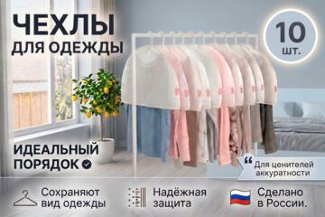 Дизайн карточки товара «Чехлы для одежды» в скандинавском стиле