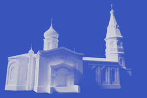 3D модель церкви для использования в Yandex.Maps