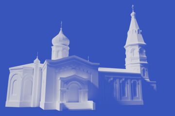 3D модель церкви для использования в Yandex.Maps