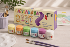 упаковка набора красок пастельных. Бренд FLYER Kids