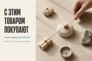 Кастомный модуль рекомендаций для CS-Cart: блок «С этим товаром покупают» с массовой загрузкой связей из CSV