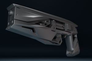 3D модель пистолета в стиле Destiny 2