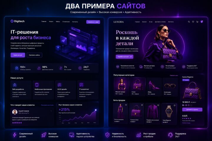 Создание сайтов, дизайнов под ваш запрос