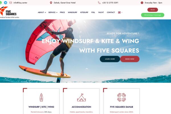 Разработка сайта под ключ, SEO и Яндекс.Директ для Five Squares