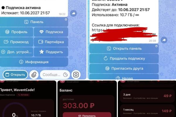 VPN сервис в виде telegram бота + MiniApp