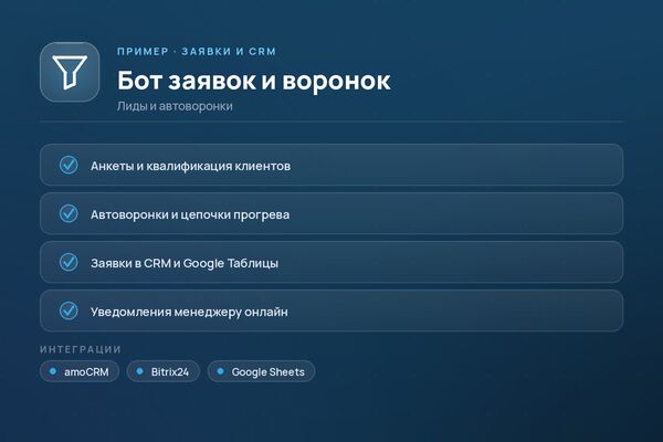 Разработка Telegram-ботов под ключ