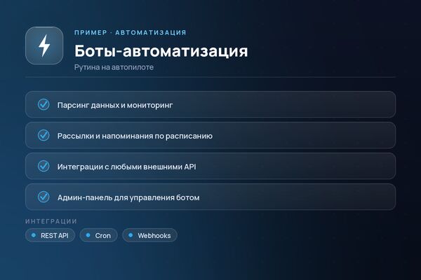 Разработка Telegram-ботов под ключ