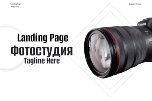 Дизайн концептуального Landing Page для интерьерной фотостудии