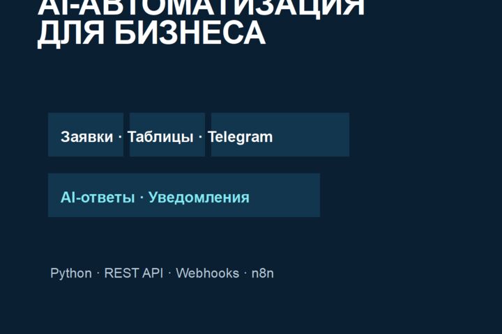 Telegram-боты для заявок, записи и автоматизации