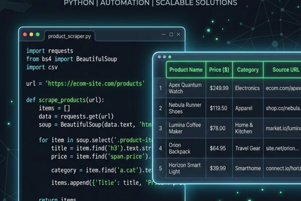 Универсальный парсер данных для интернет-магазинов (Python / BeautifulSoup)