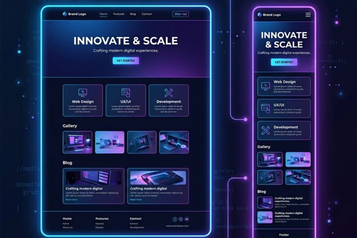 Адаптивная верстка современного Landing Page под ключ (HTML5 / CSS3 / JS)