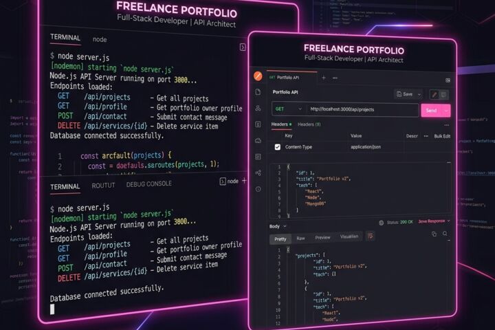 Разработка быстрого RESTful API и серверной части (Node.js / Express / JSON / SQ