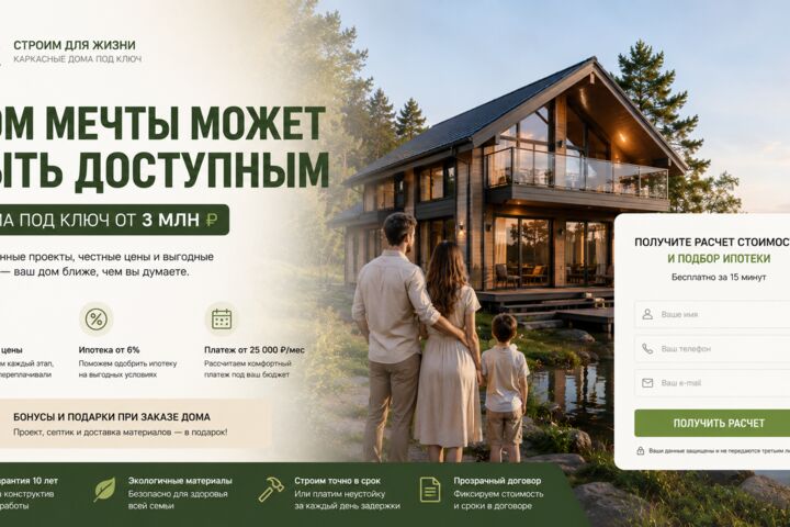 Лендинги с КОНВЕРСИЕЙ в зявку 7%