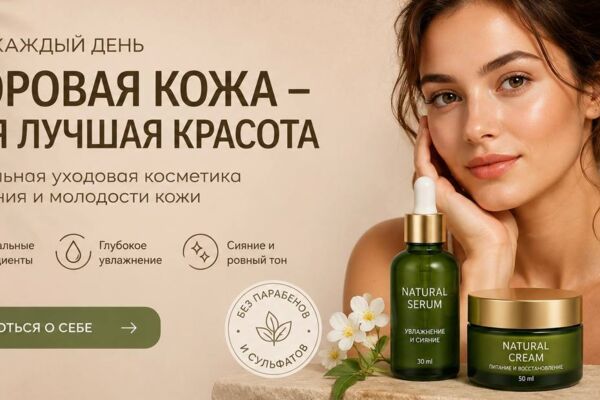 Разработка баннера для уходовой косметики