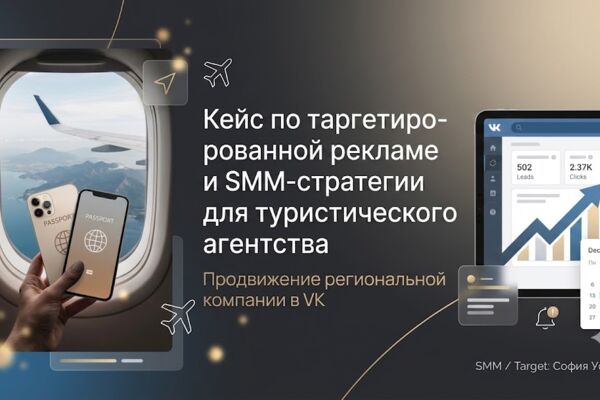 Разработка и реализация комплексной SMM-стратегии и таргетированной рекламы в VK для туристического агентства