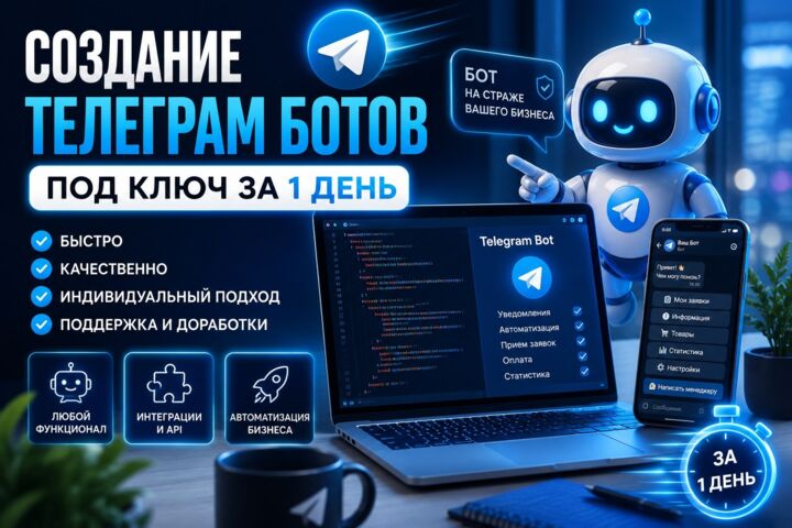 Сделаю Telegram-бота для записи/заявок за 1 день