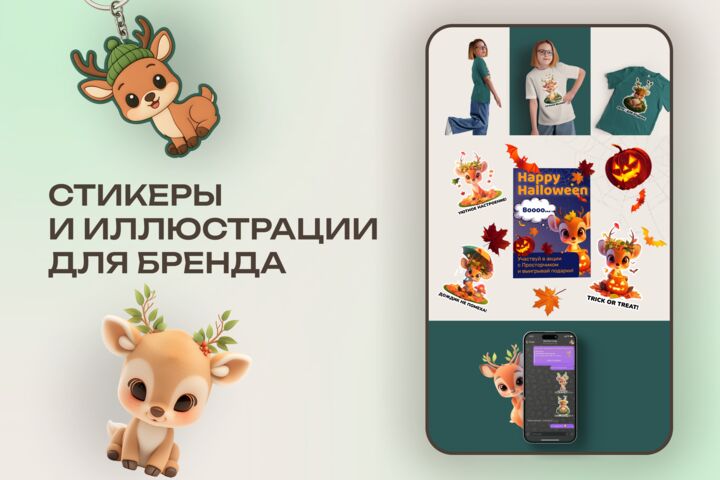 Разработаю стикерпак с персонажем для бренда