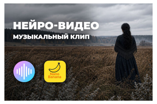 Музыкальный клип, созданный через нейросеть