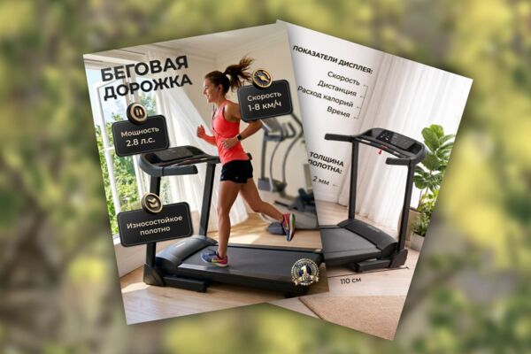 Инфографика для карточки товара "Беговая дорожка"