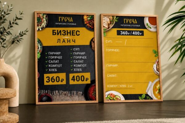 Разработка подложки для меню