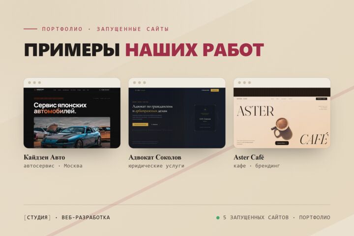 Сайт-визитка для бизнеса под ключ — 3–4 страницы