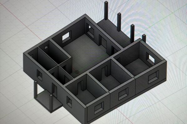 Разработка и 3D-печать презентационного макета частного дома с разборной конструкцией для строительной выставки