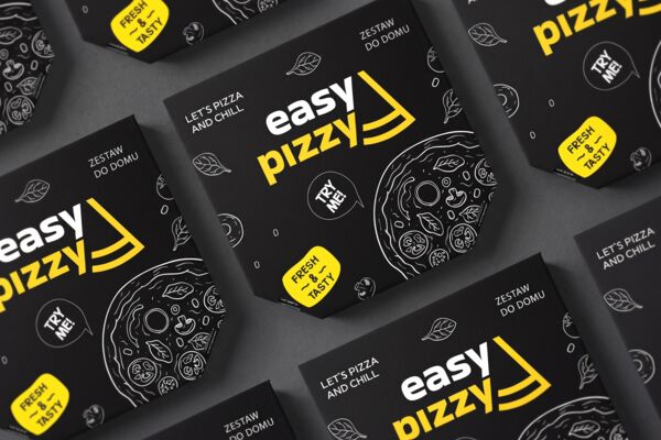 Easypizzy разработка логотипа и фирменного стиля для пиццерии (Польша)