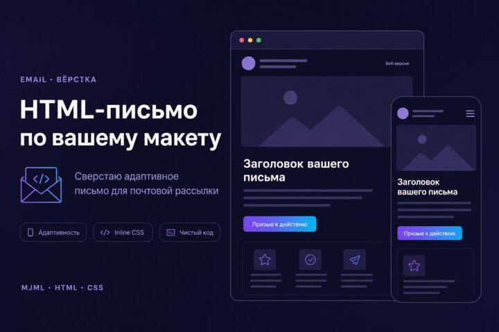 Сверстаю адаптивное HTML-письмо по вашему макету