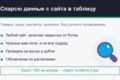 Спарсю товары, цены или контакты с сайта в Excel