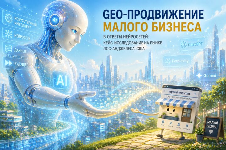 Кейс-исследование GEO-продвижения малого бизнеса в ответы нейросетей на рынке Лос-Анджелеса, США