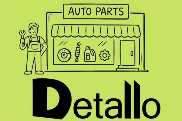 Detallo — фирменный стиль магазина автозапчастей
