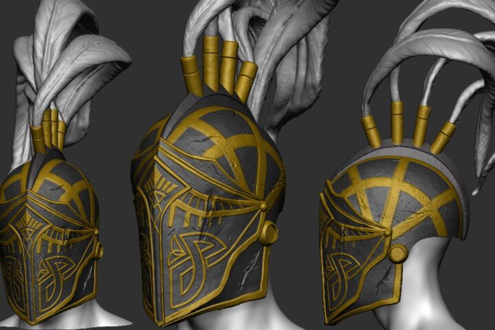 3д модель в Blender или Zbrush
