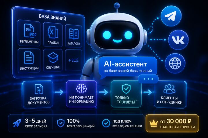 Разработка ИИ-ассистента и базы знаний компании под ключ