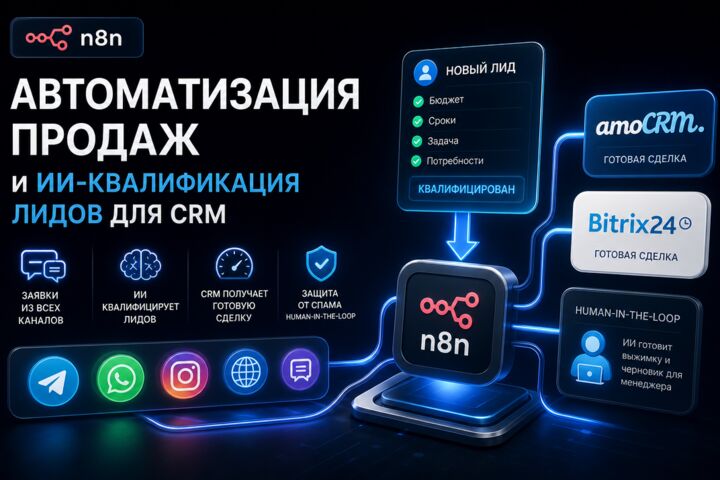 Автоматизация продаж и ИИ-квалификация лидов для CRM под ключ