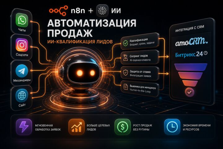 Автоматизация продаж и ИИ-квалификация лидов для CRM под ключ