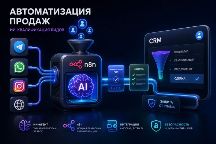 Автоматизация продаж и ИИ-квалификация лидов для CRM под ключ