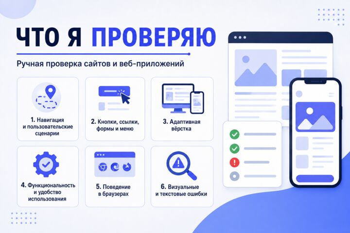 Протестирую сайт или веб-приложение и подготовлю отчёт об ошибках