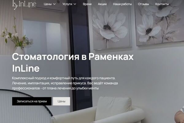 Юзабилити-аудит, тест ошибки на сайте и в выдаче, seo-аудит стоматологии Inline в Москве