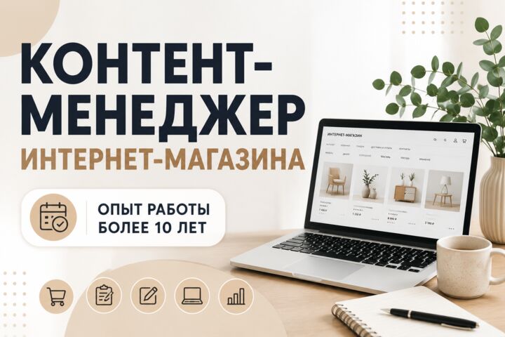 Контент-менеджер интернет-магазина | опыт 10+ лет