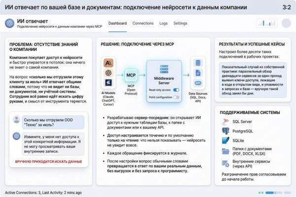 ИИ отвечает по вашей базе и документам: подключение нейросети к данным компании