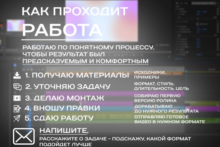Монтаж длинных видео.