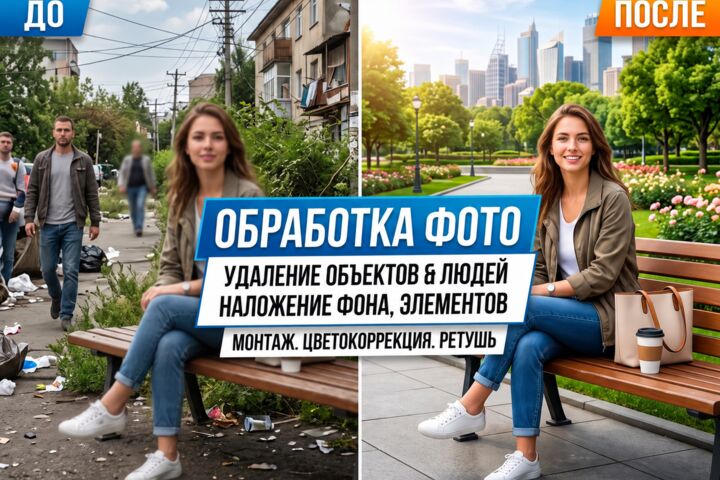 Оработка фото/изображений, карточки товаров